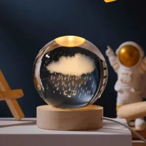3D Crystal Ball - Rain Cloud