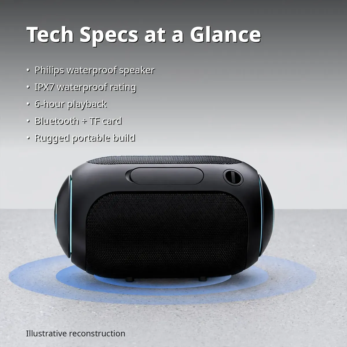 Philips TAS3209 tech specs at a glance card with verified specs