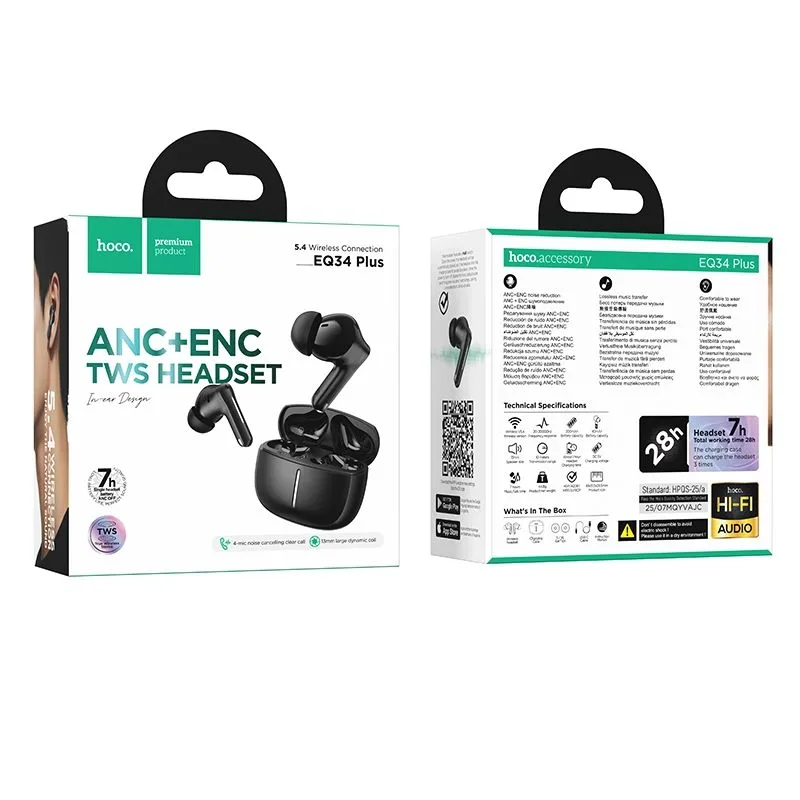 Hoco EQ34 Plus True Wireless Earbuds Hoco EQ34 Plus True Wireless Earbuds