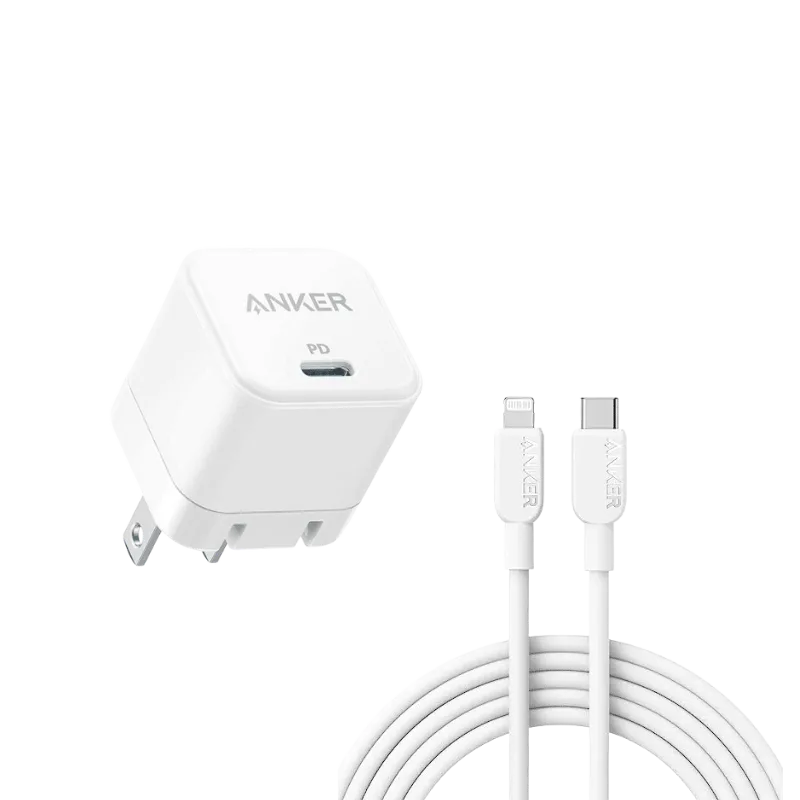 Anker PowerPort 20W USB-C Adapter with USB-C to Lightning Cable Anker PowerPort 20W USB-C Adapter with USB-C to Lightning Cable