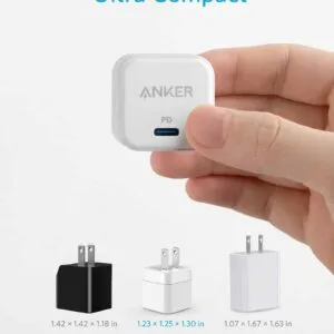 Anker PowerPort 20W USB-C Adapter with USB-C to Lightning Cable