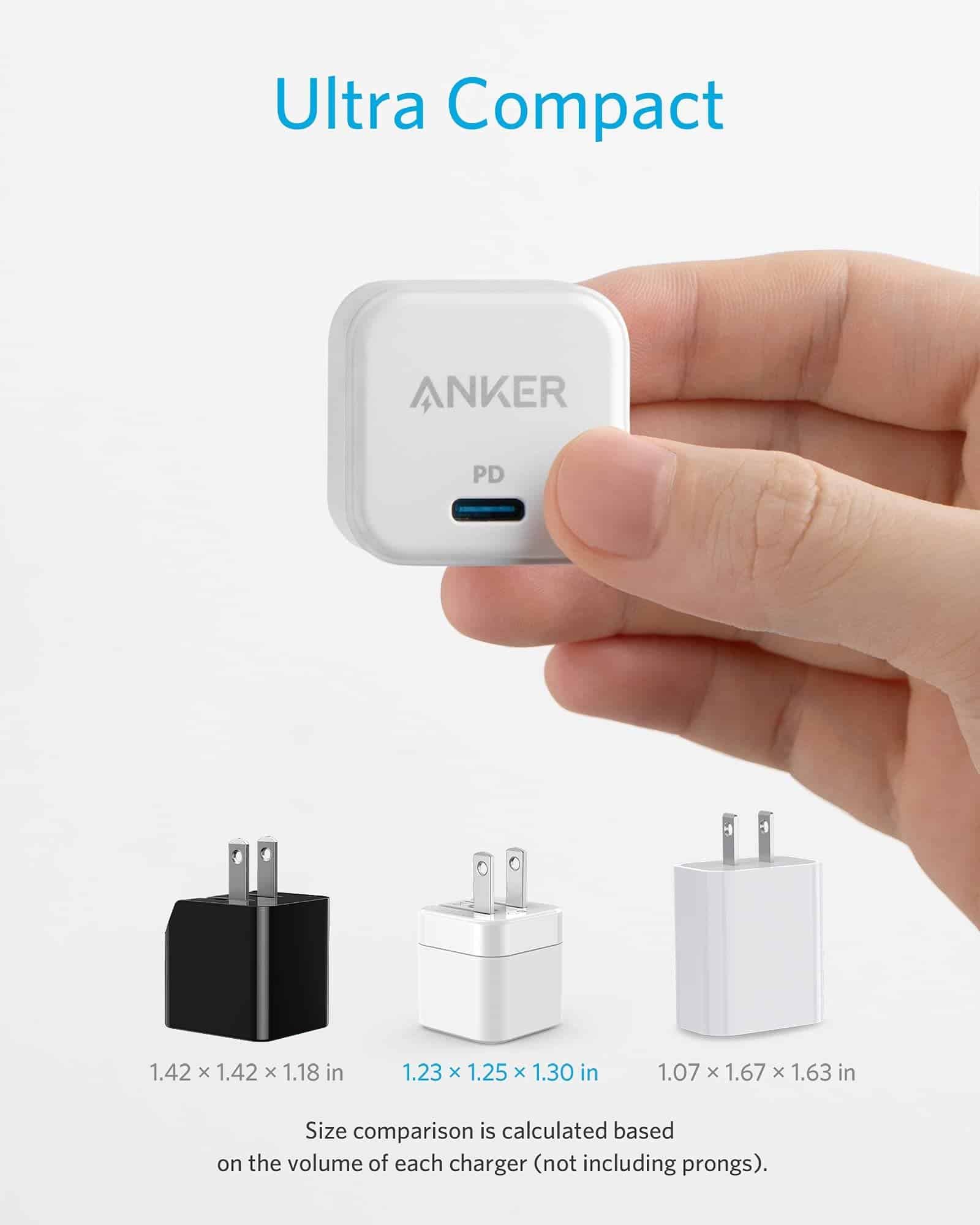 Anker PowerPort 20W USB-C Adapter with USB-C to Lightning Cable Anker PowerPort 20W USB-C Adapter with USB-C to Lightning Cable