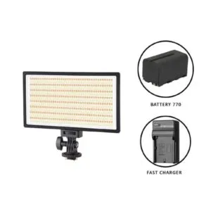 Simpex Professional Extra Bright Dual Colour 630 LED Video Light with Battery and Charger