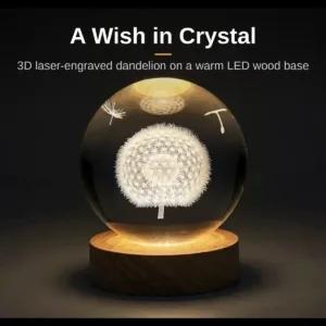 3D Crystal Ball - Dandelion