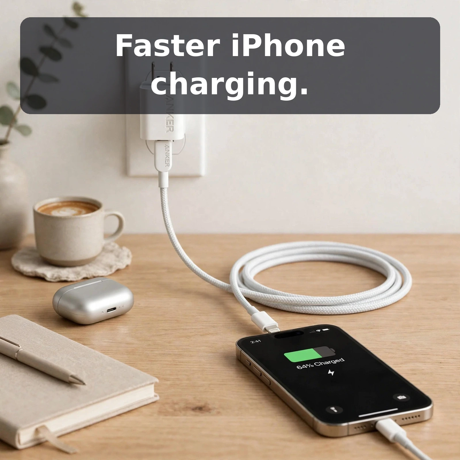 Anker Lightning connector MFi close-up