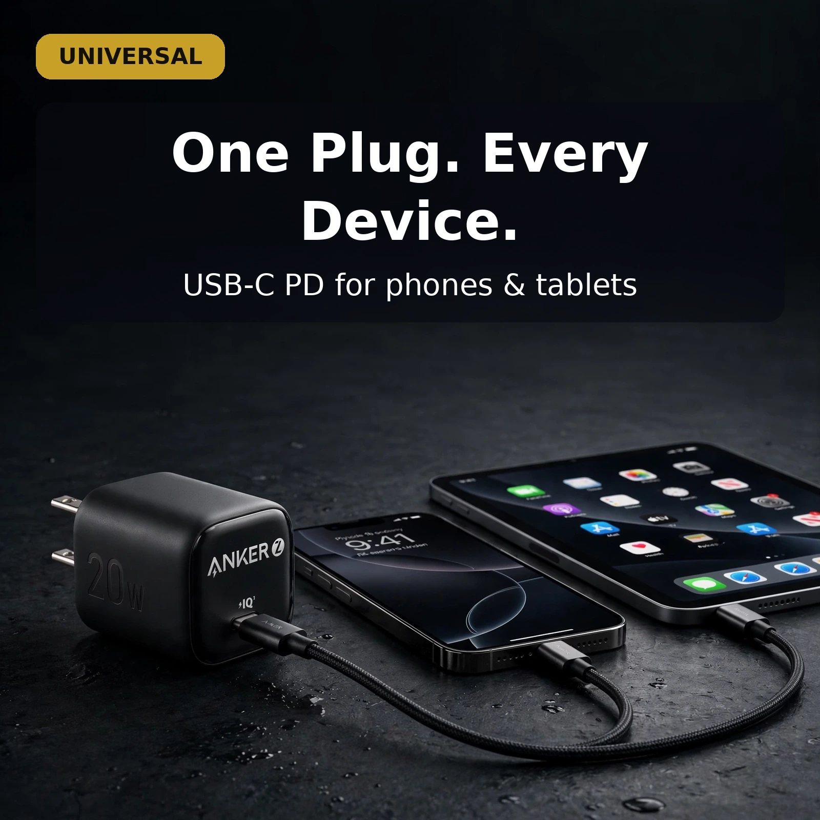 Anker Zolo IQ3 20W charger specifications