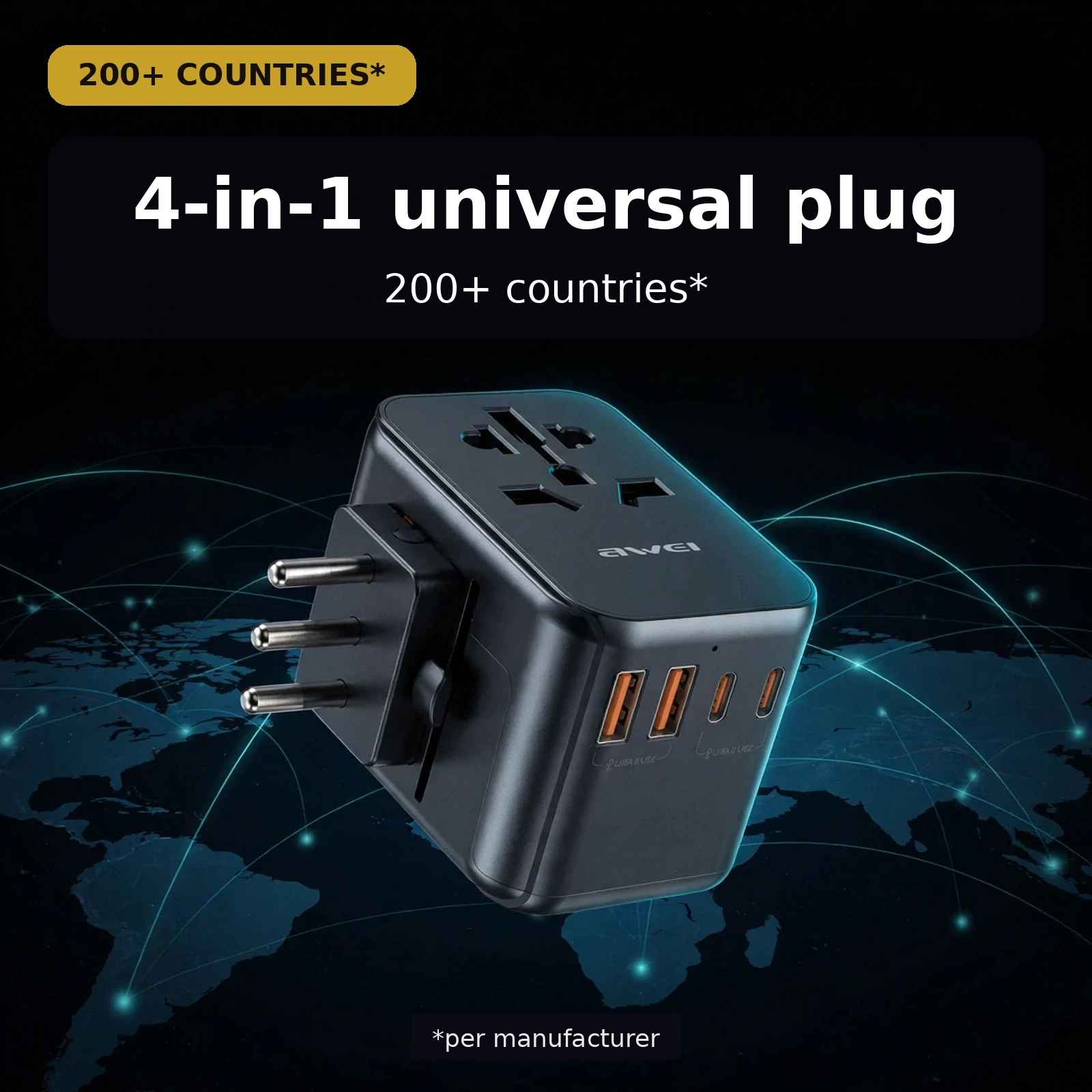 Awei C-39 travel adapter safety