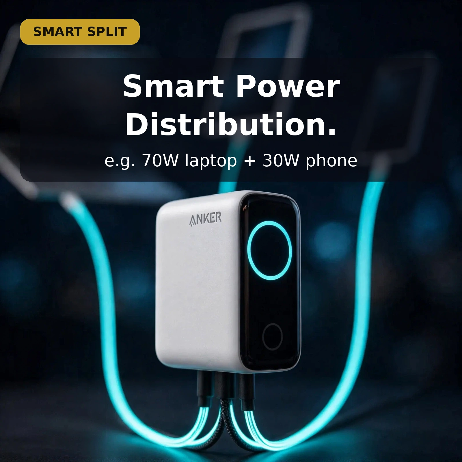 Anker B121B technical infographic with specifications