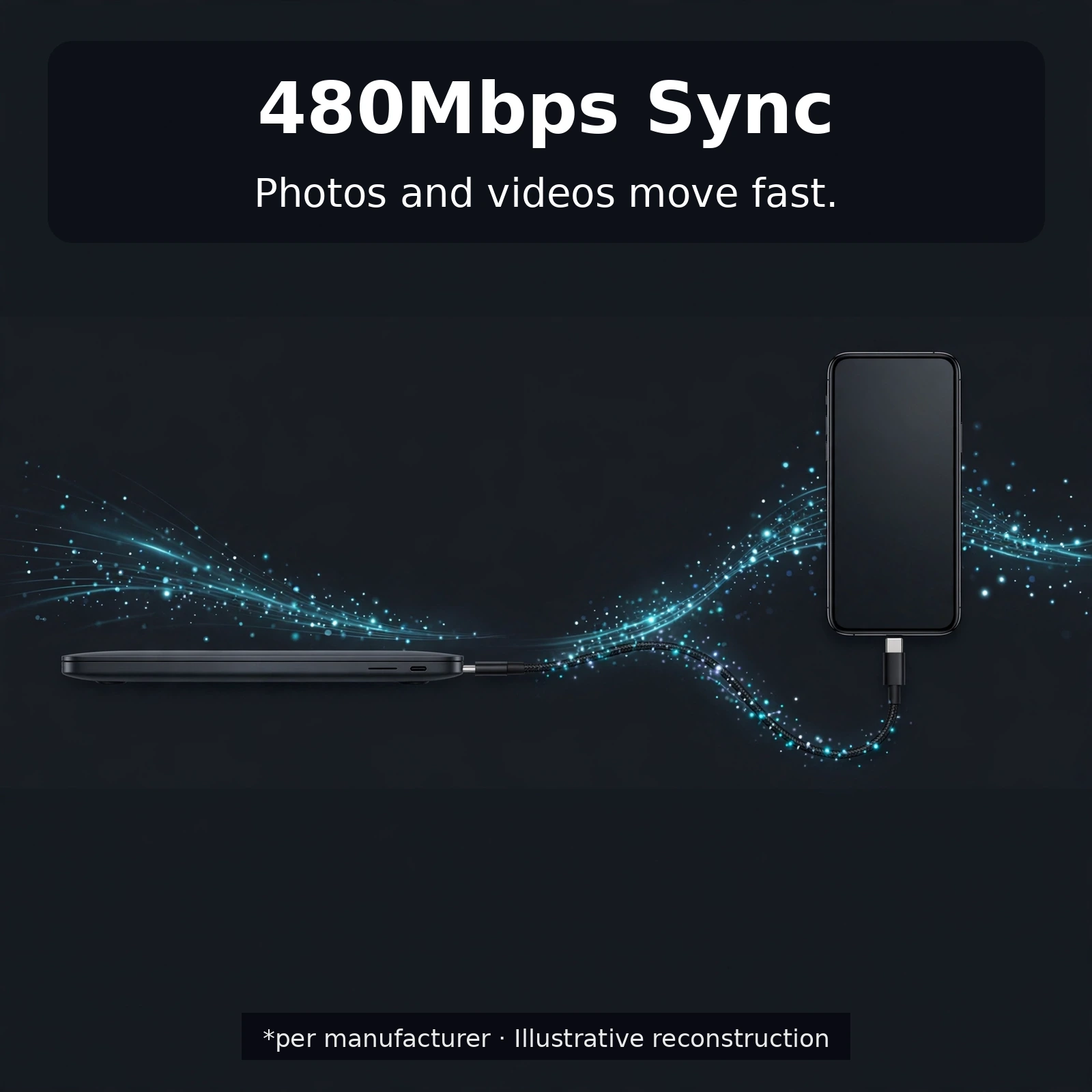 Baseus 20W Type-C to Lightning cable detail