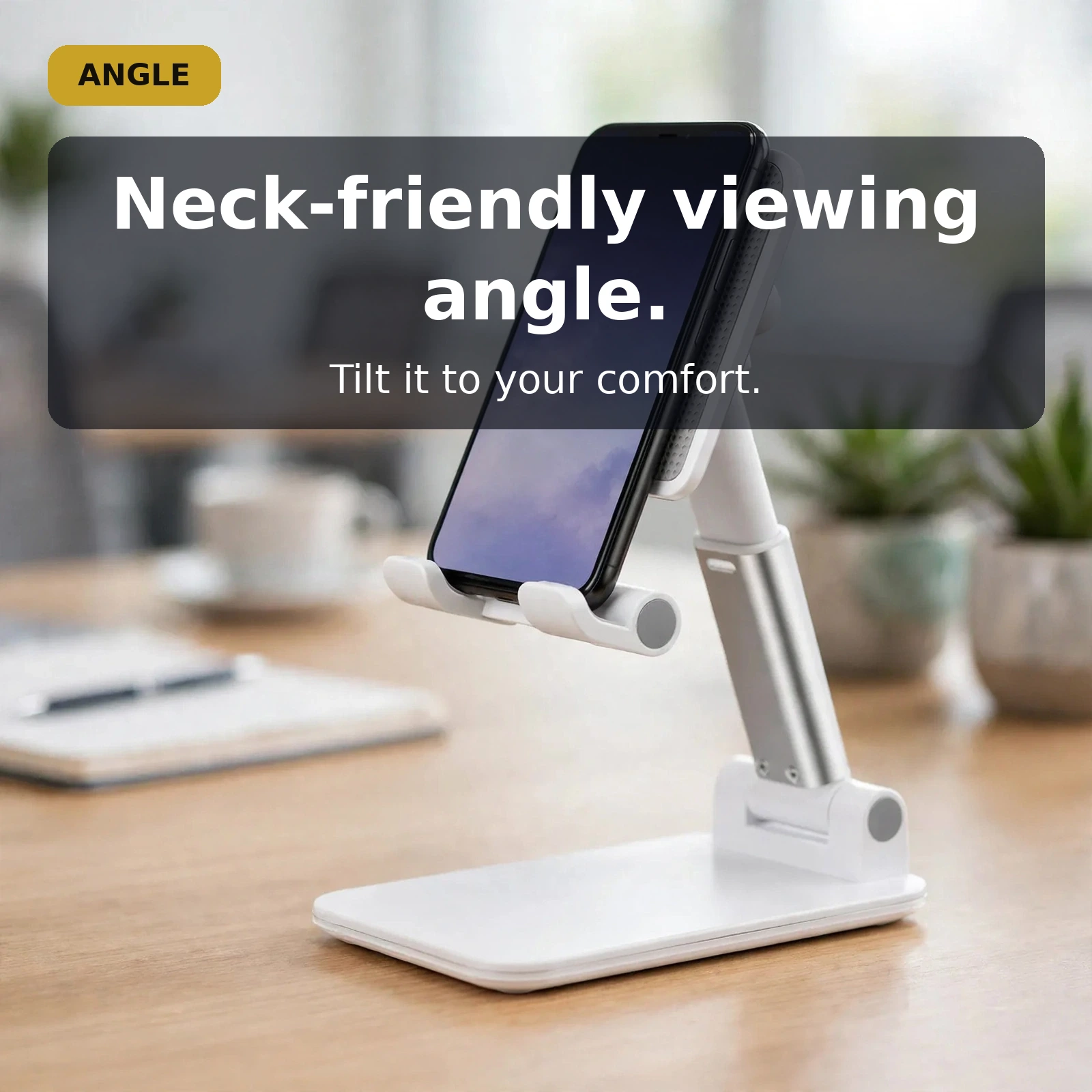 adjustable angle folding phone stand