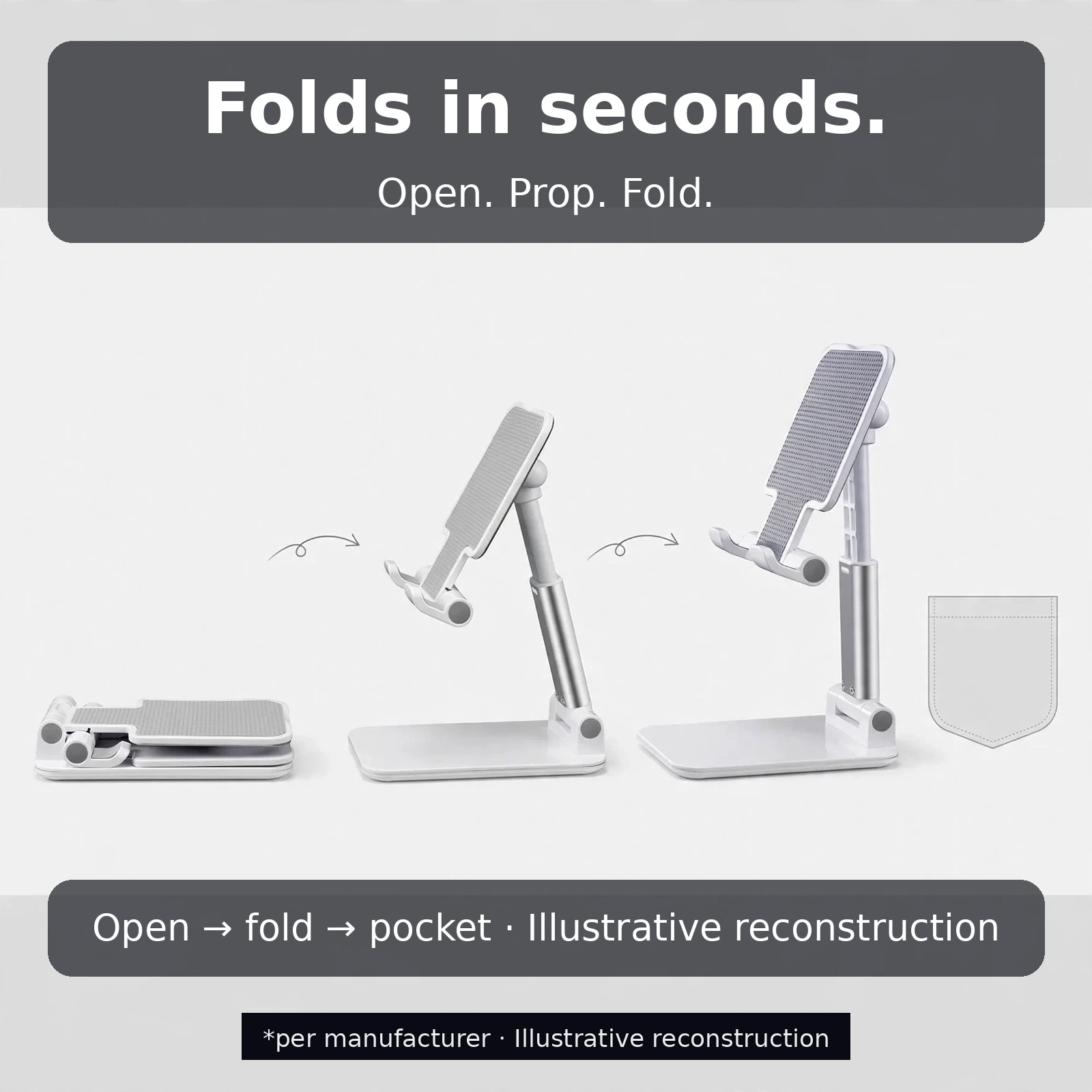 how to fold the phone stand