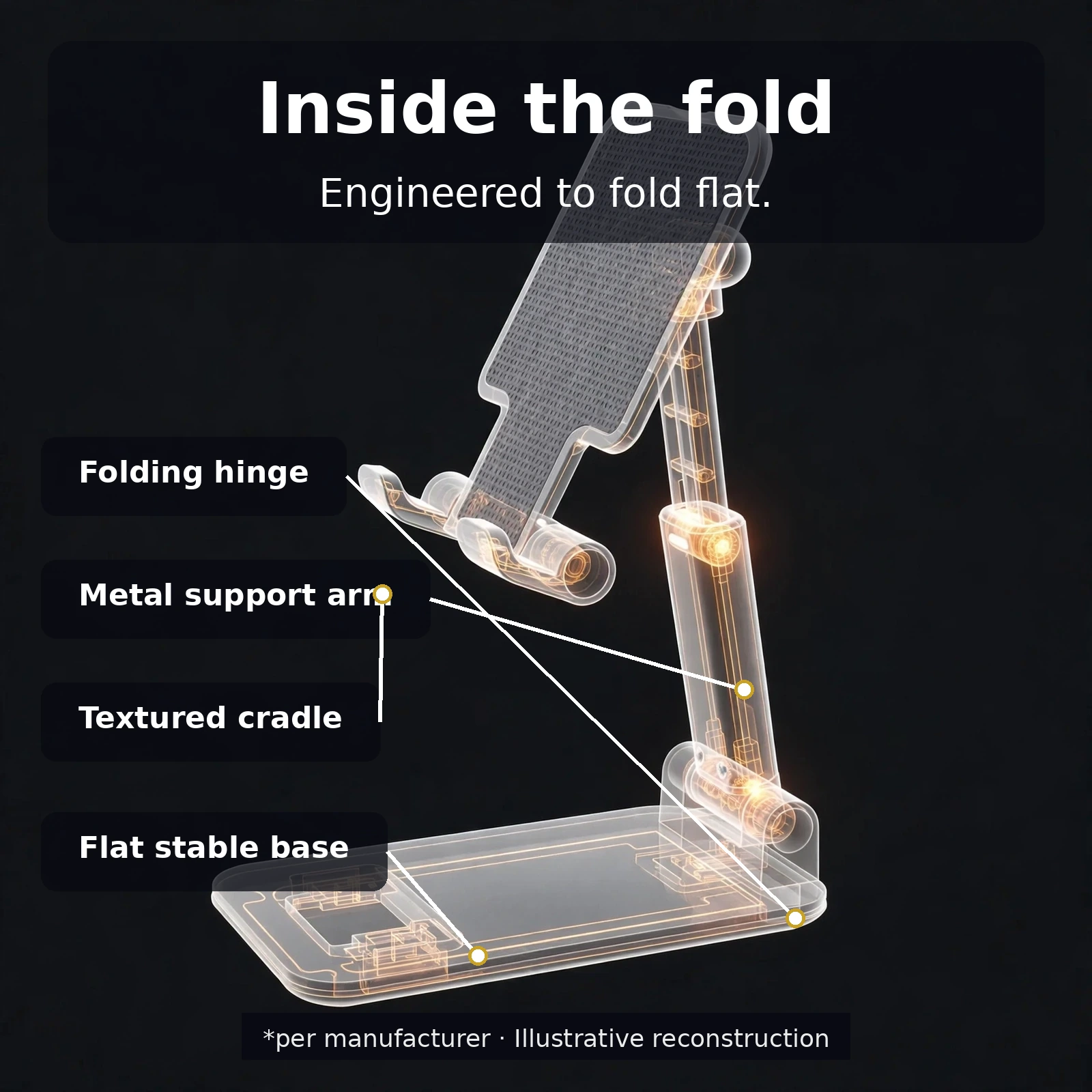 folding phone stand build details
