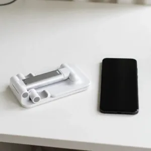 Folding Desktop Phone Stand - White Color