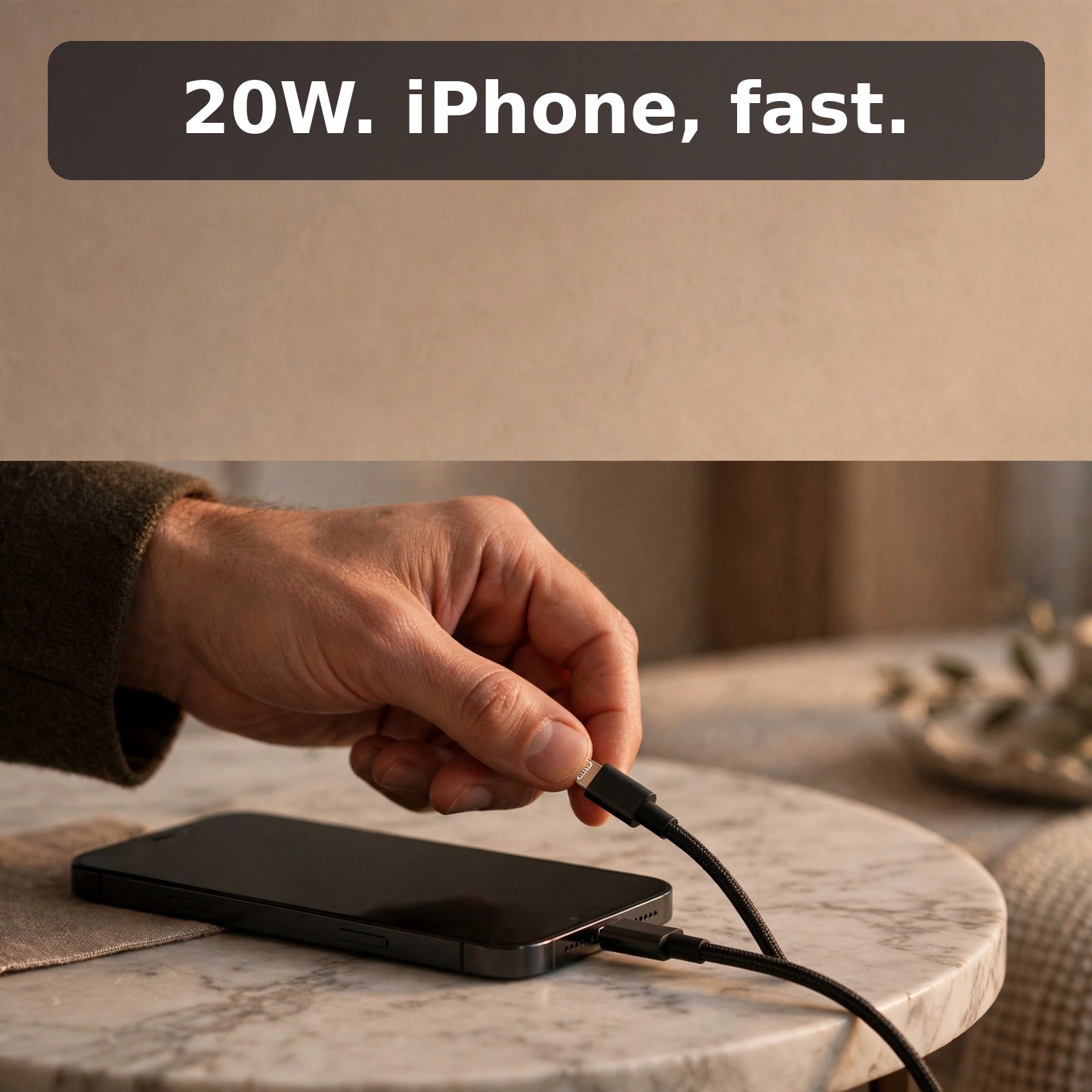 20W PD iPhone fast charging cable Bangladesh
