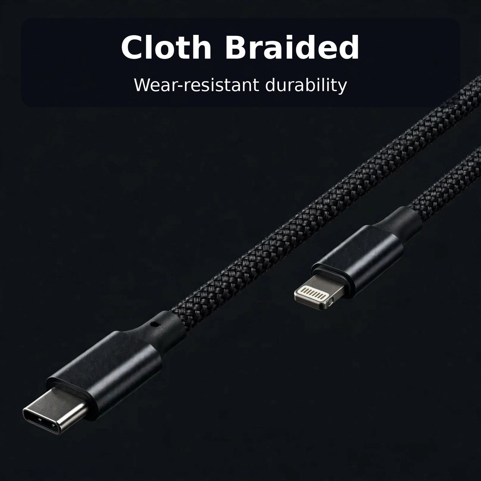 braided Type-C to Lightning data cable 1.5m Bangladesh cloth braid