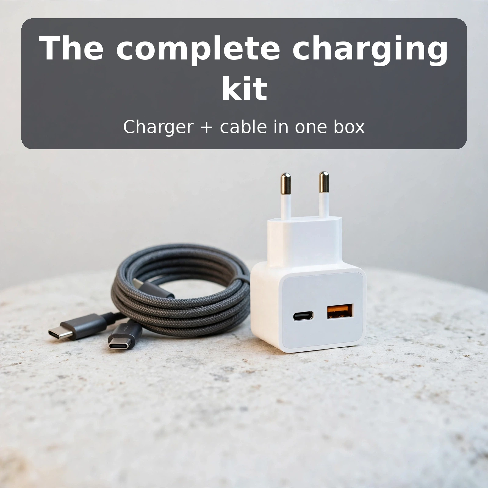 GearUP GP007 charger plus CC6015 cable complete charging kit in one box