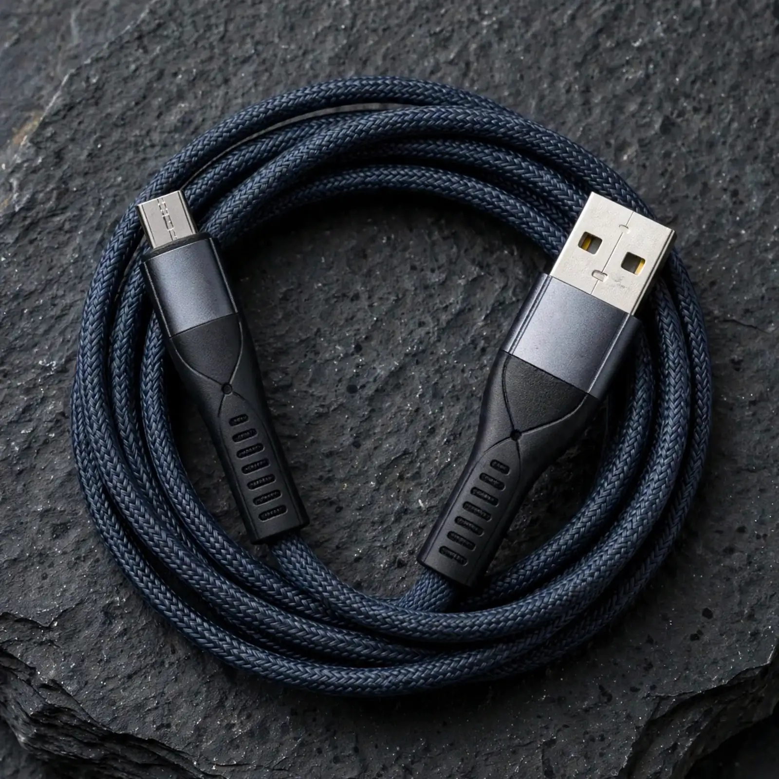 micro USB fast charging cable 3A - Geeoo DC-14 braided cable