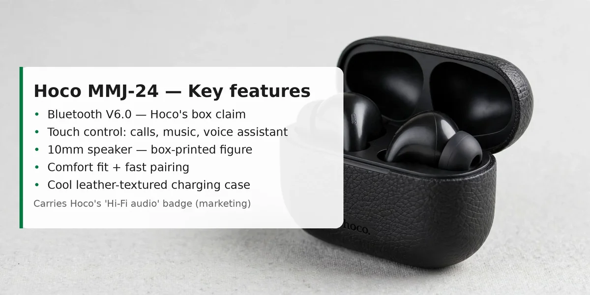 Hoco MMJ-24 key features card