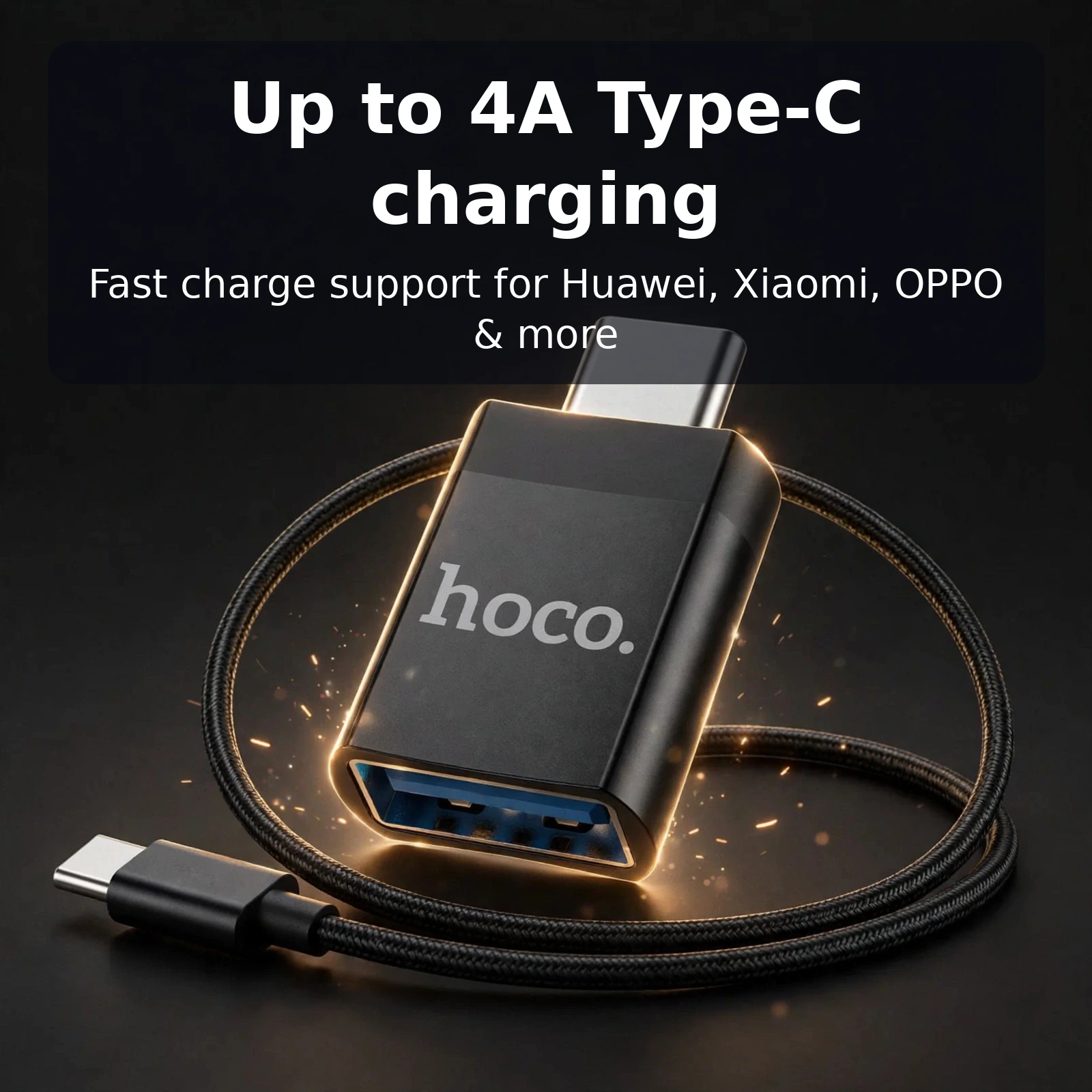Hoco UA17 Type-C to USB adapter supporting up to 4A charging for Type-C devices