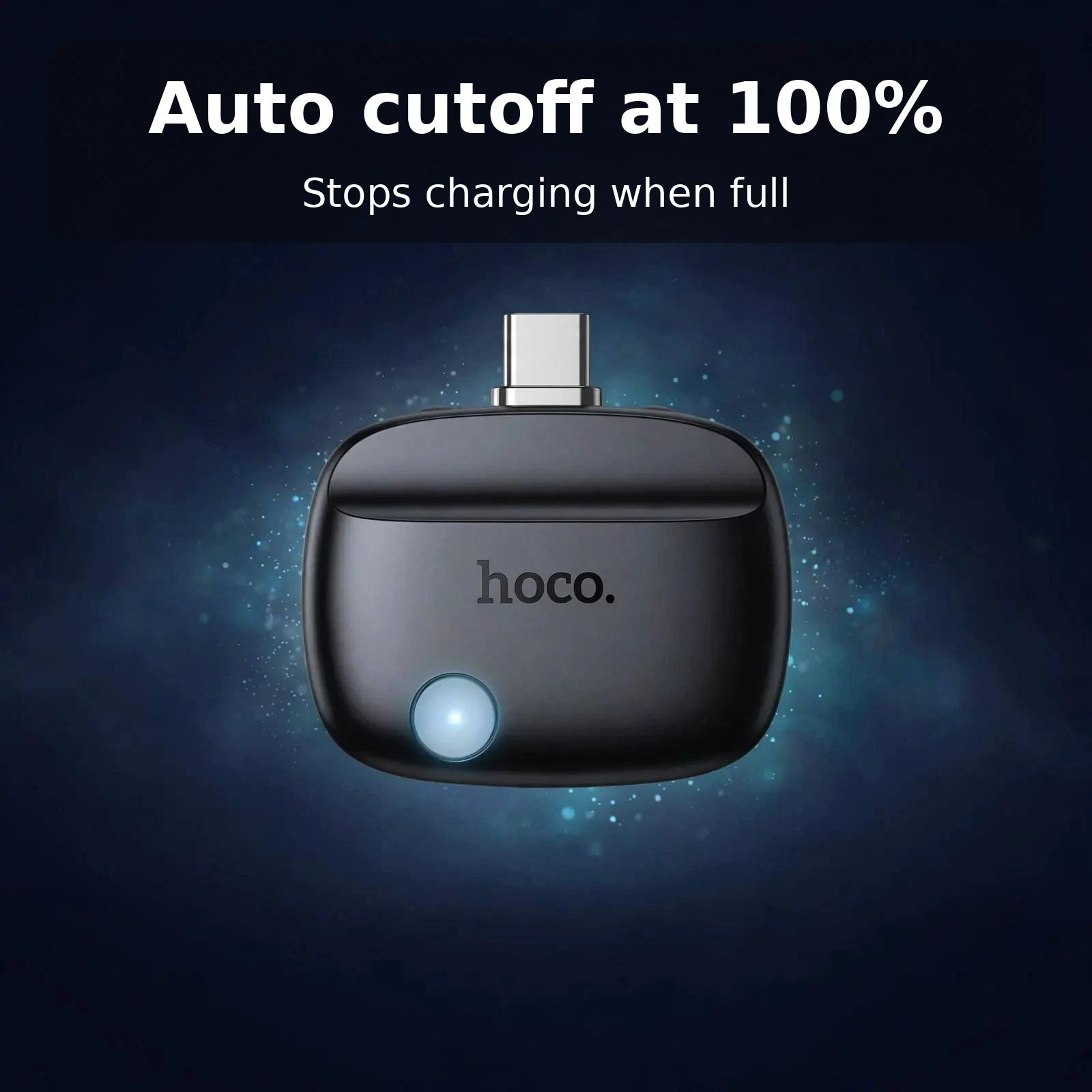 Hoco DI109 feature card highlighting automatic full-charge disconnection