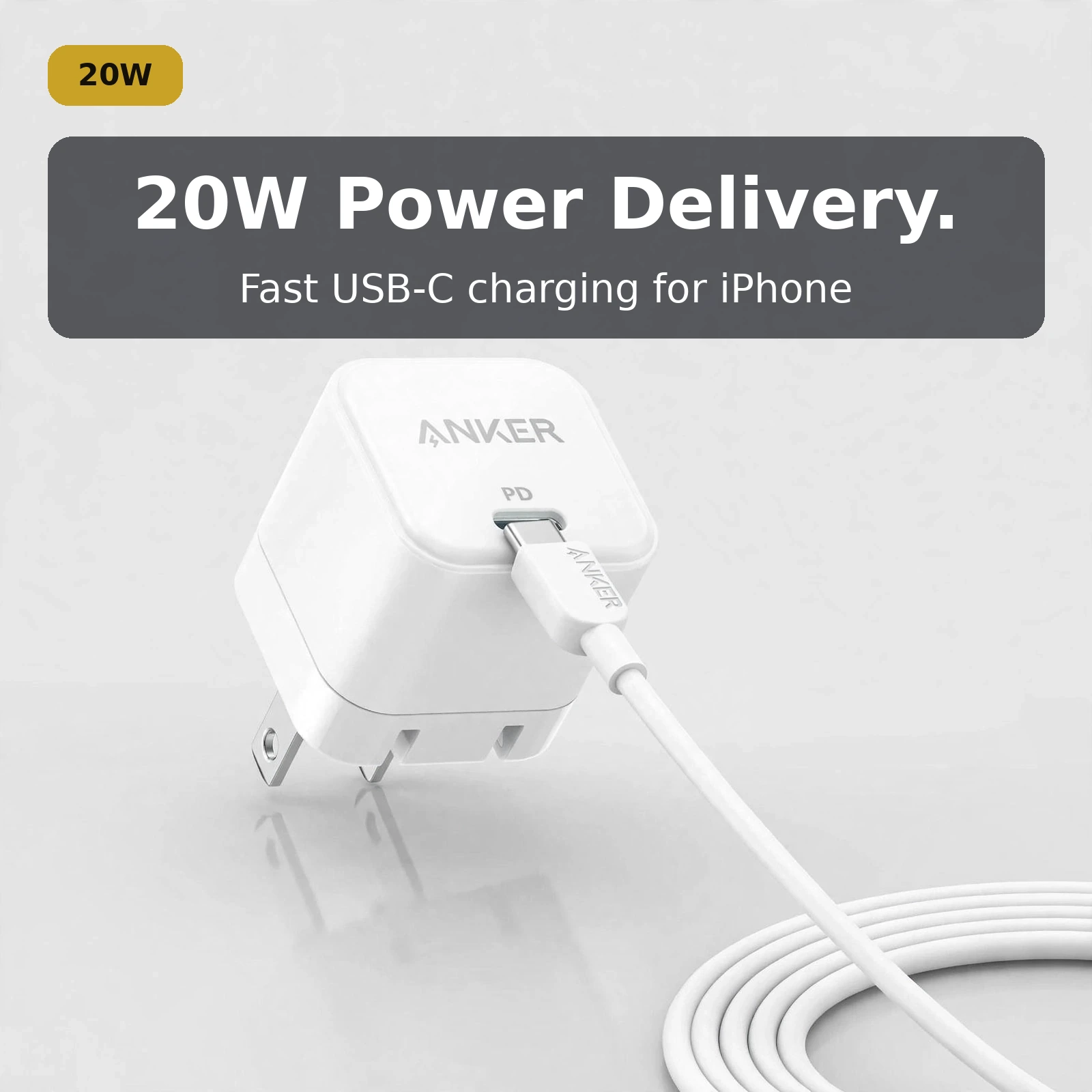 Anker PowerPort 20W cable details