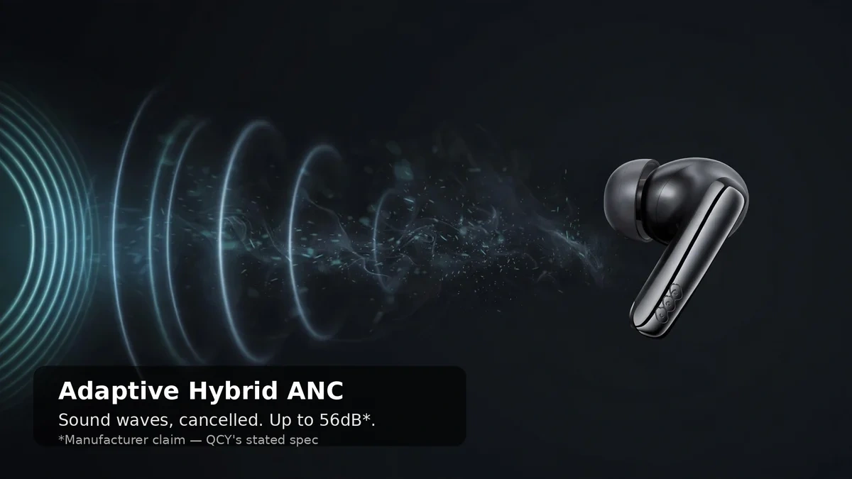 QCY MeloBuds N70 adaptive ANC visualization