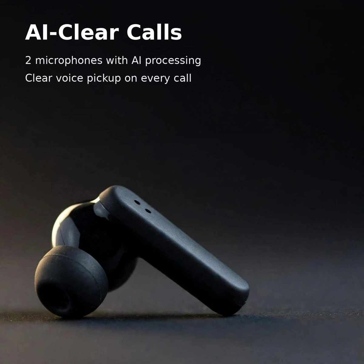 Anker Soundcore R50i feature card: AI-clear calls with 2 microphones and AI processing