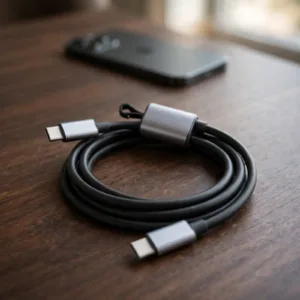 USAMS SJ784 U97 60W Type-C to Type-C Lanyard Fast Charging Data Cable (30cm)