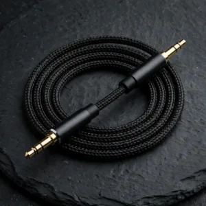 Vention BAWBG Cotton Braided 3.5mm Male Audio Cable – 1.5M