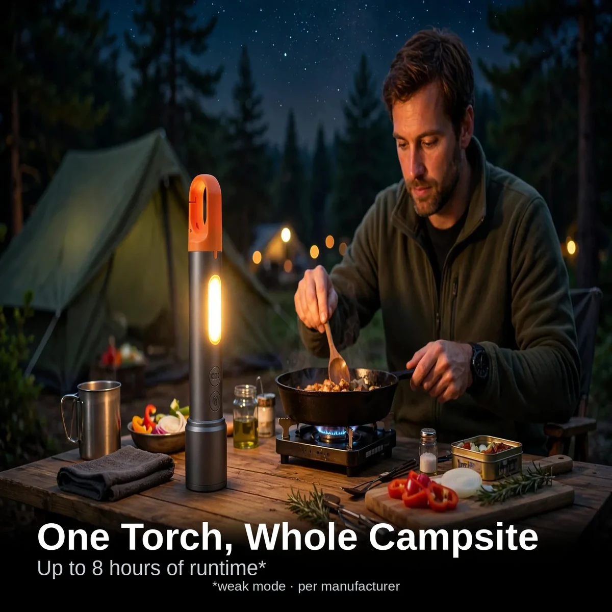 GearUP K57 torch with IP65 water resistance in rainy conditions