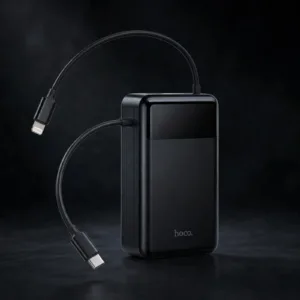 Hoco DYM12 22.5W Fully Compatible 20000mAh Power Bank with Built-in Cables