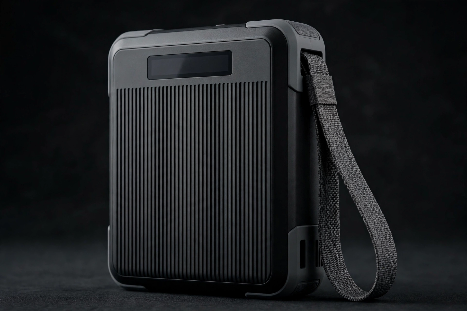 Hoco J161 power bank price — Hoco J161 80000mAh power bank, black brick with LED percentage display and fabric carry strap