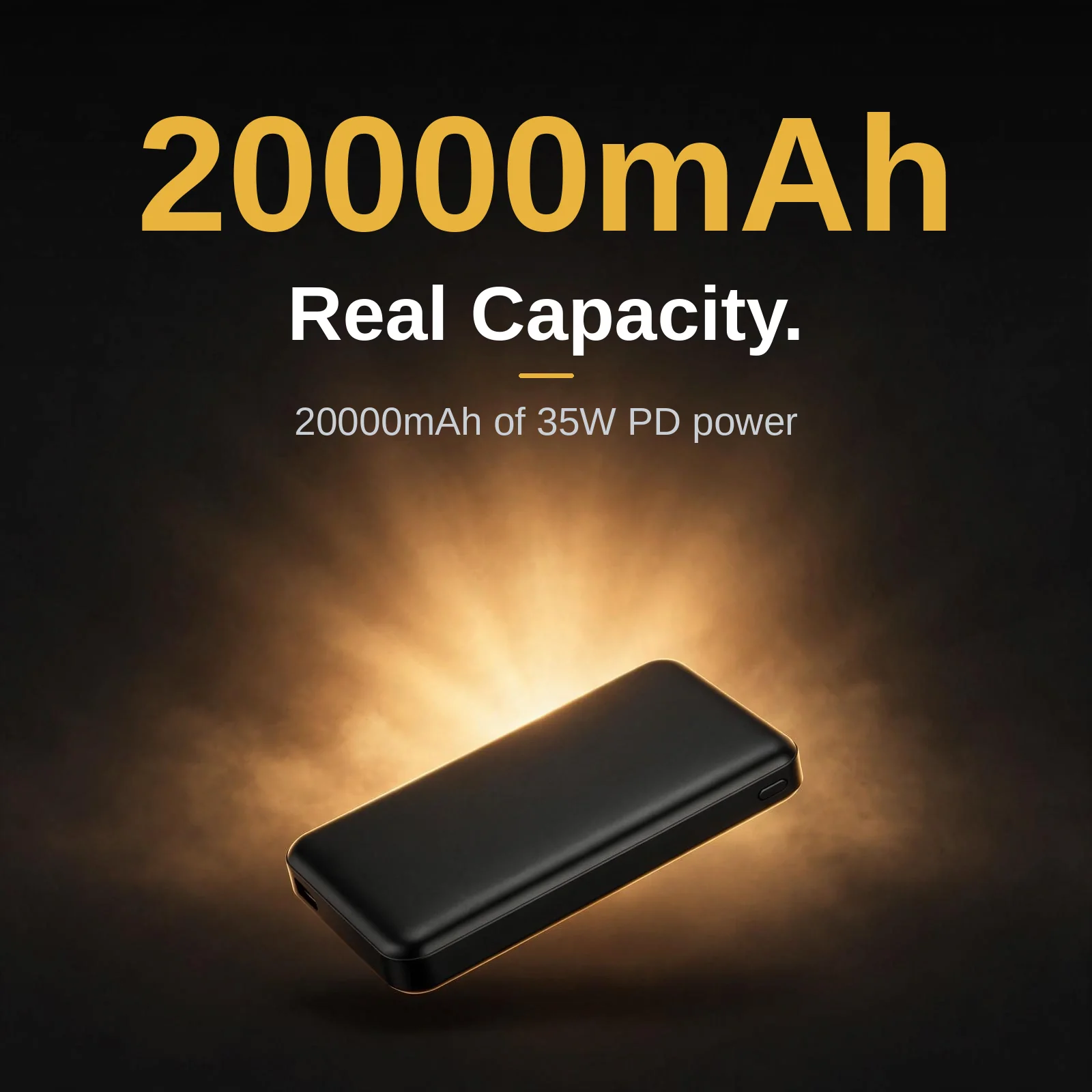 Hoco MMJ-04 20000mAh power bank floating with energy glow