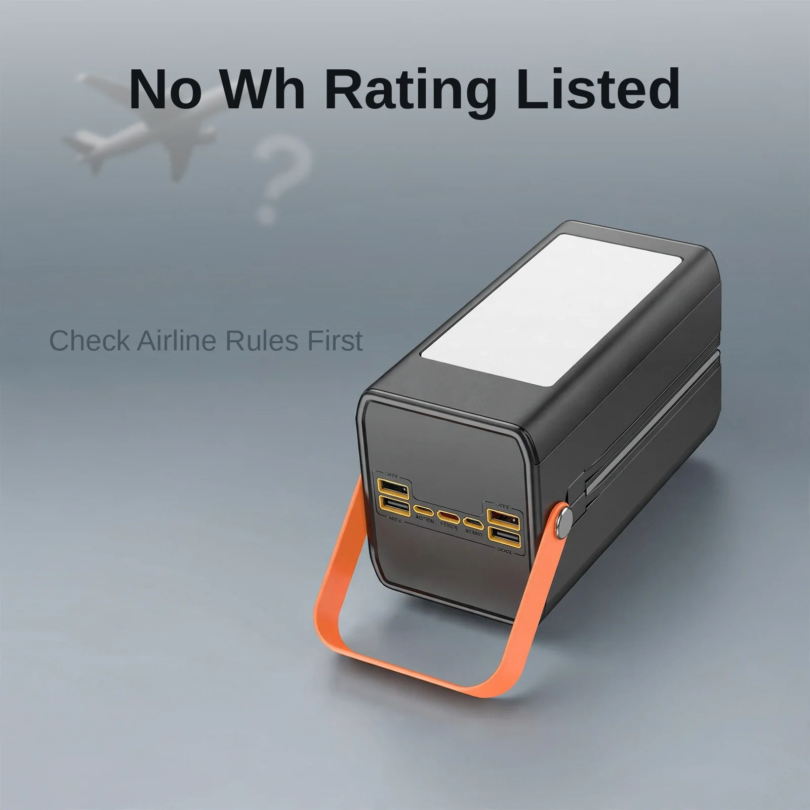 Airline travel note for the Hoco MMJ-21 Action 100,000mAh power bank: check airline rules before flying