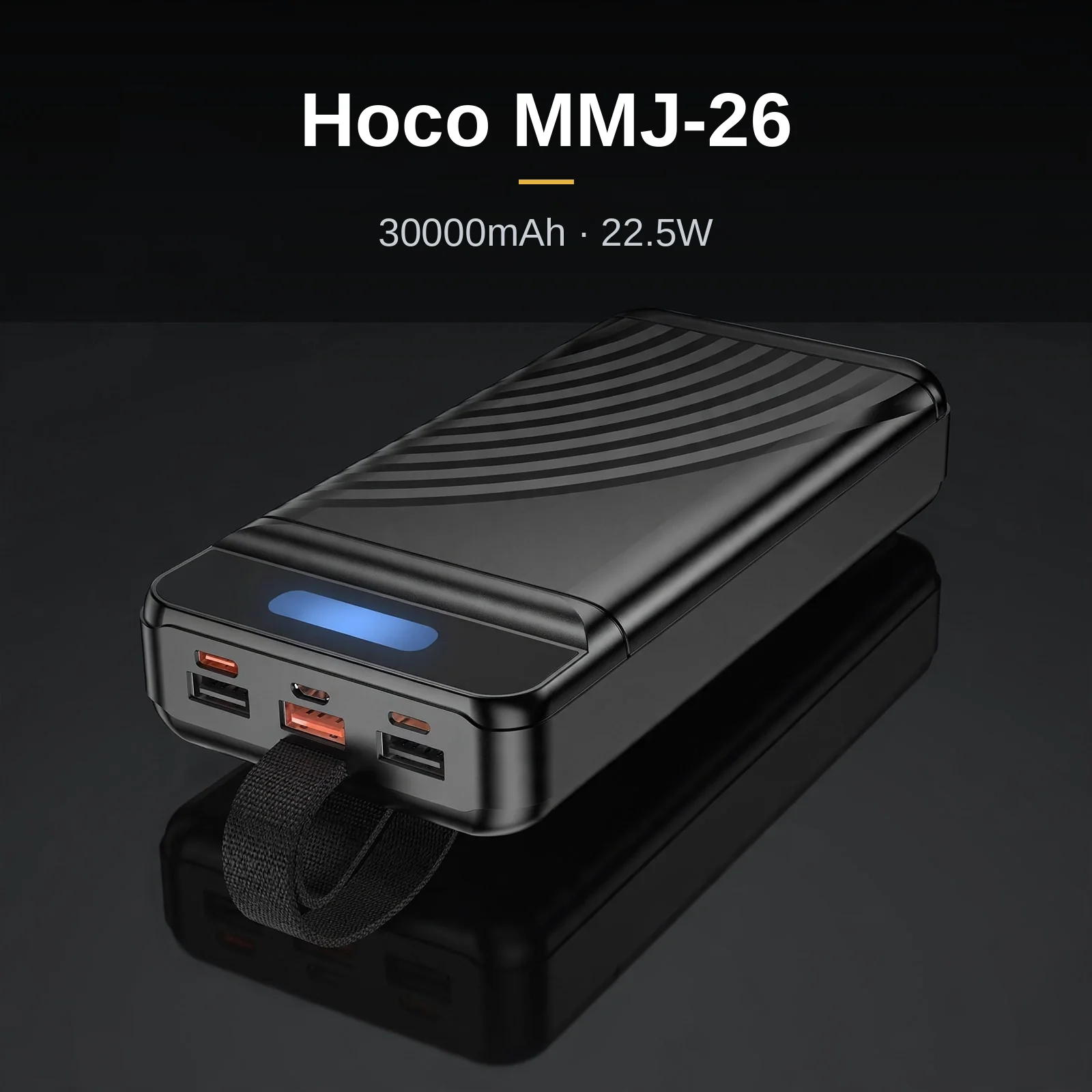 Hoco MMJ-26 power bank price – Resolute 30000mAh 22.5W hero shot