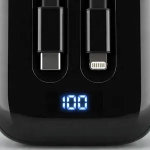 Hoco MMJ-27 LED digital display showing 100 percent battery