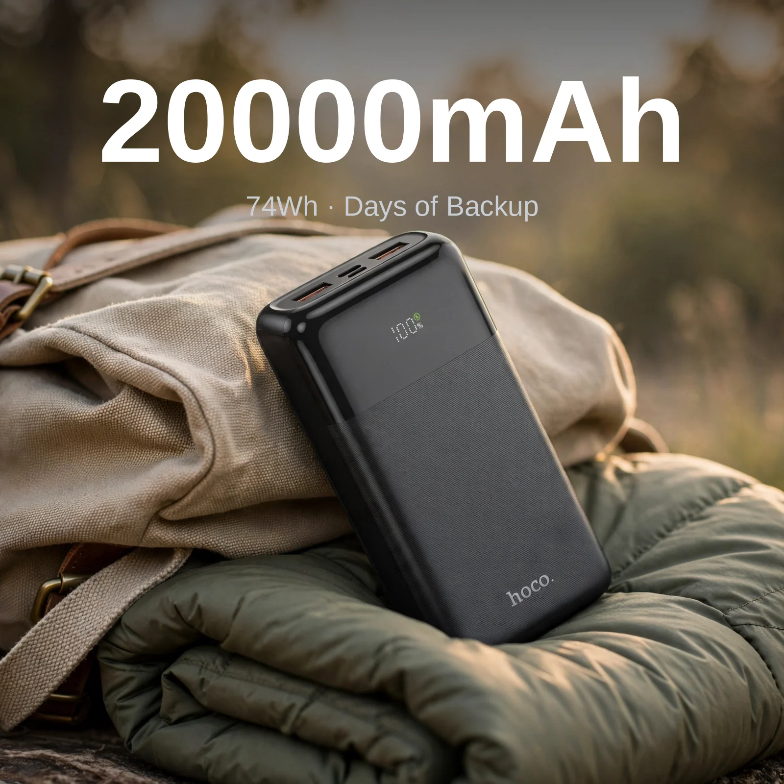 Hoco MMJ23 Resolute 20000mAh power bank with travel gear