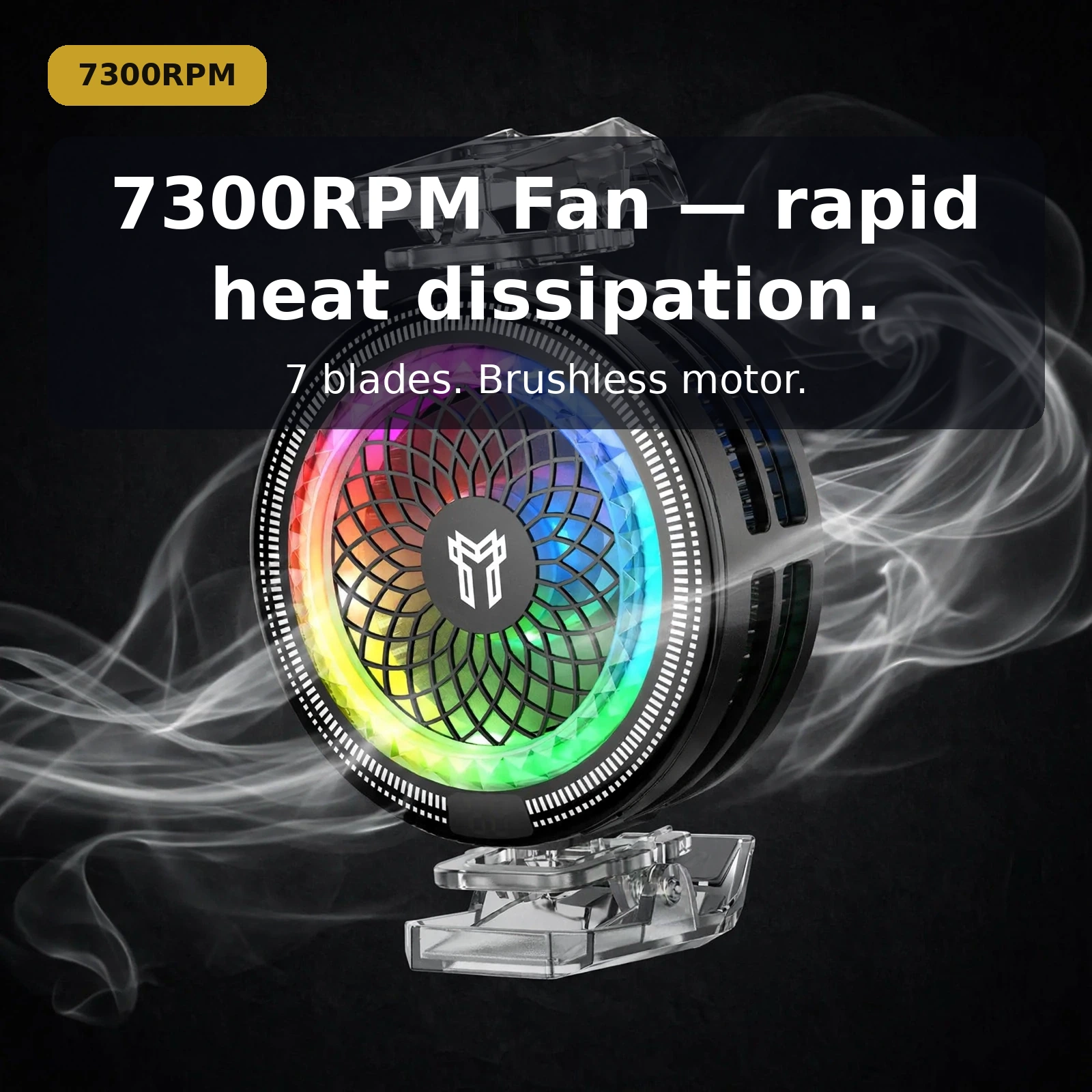 Hoco GA6 7300RPM brushless fan with 7 blades for rapid heat dissipation