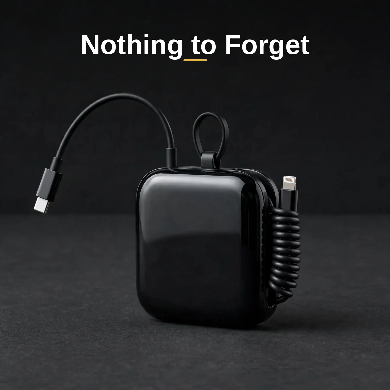 Built-in Type-C and Lightning cables on the Joyroom JR-L009 power bank