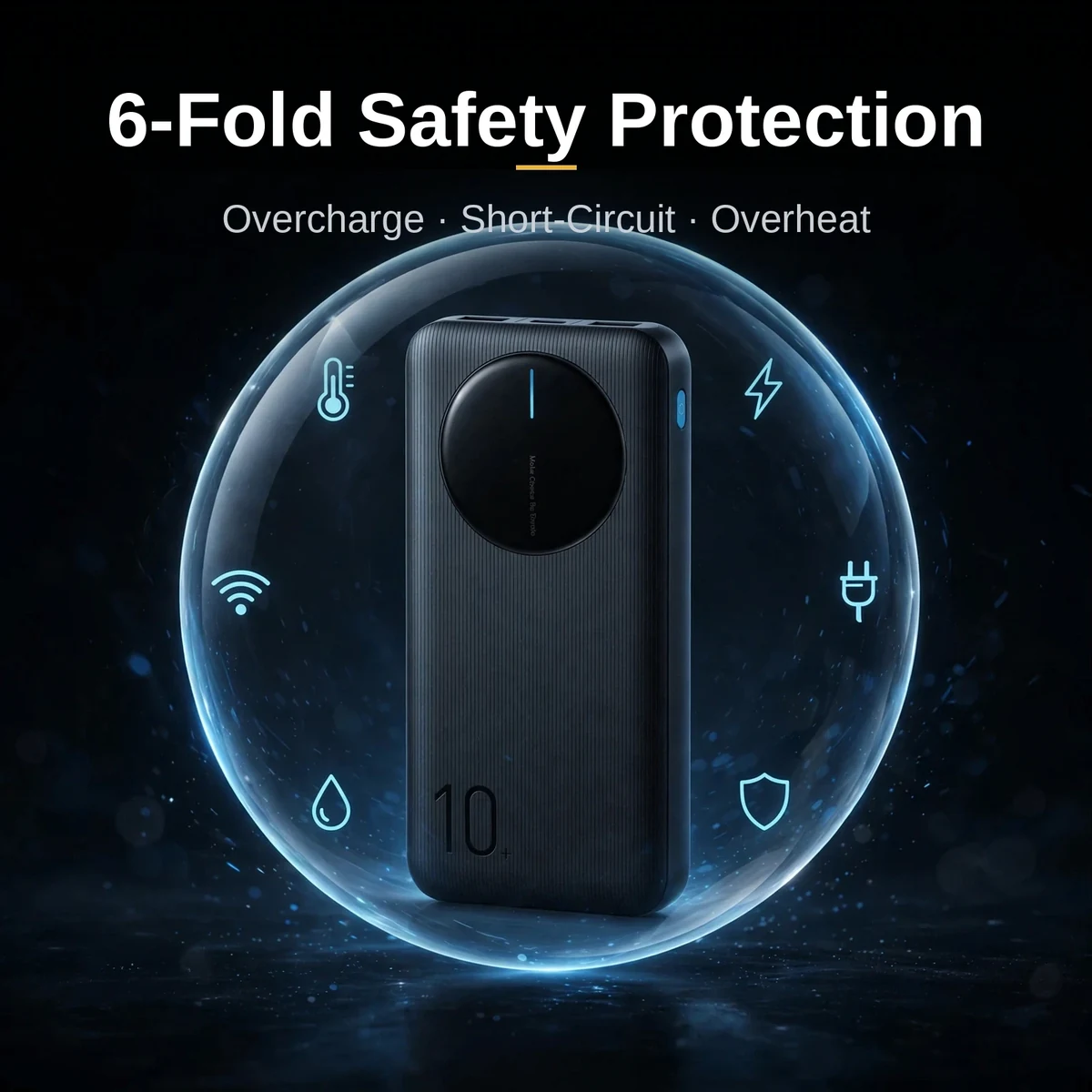 Joyroom JR-PBF12 6-fold safety protection – overcurrent, overvoltage, short circuit, overcharge, over-discharge and temperature