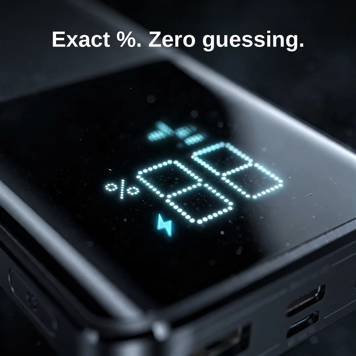 Close-up of the JR-QP191 large LED digital display showing a percentage readout