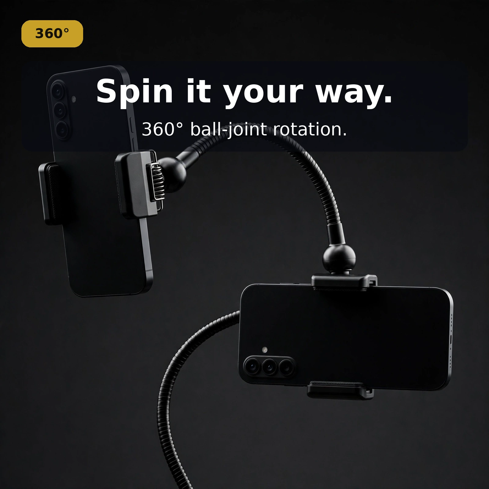 Neepho NP-G1 neck mount 360 degree ball joint rotation for portrait and landscape filming