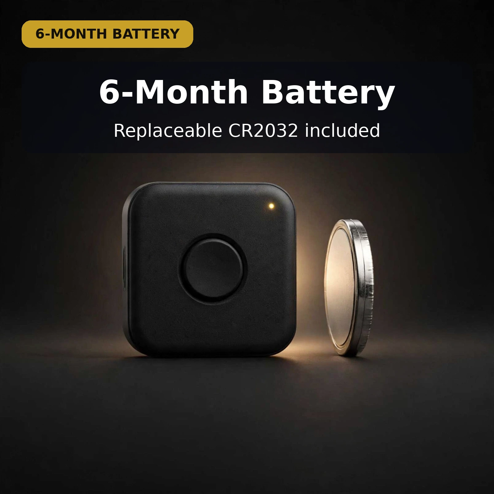 WiWU iTag 6-month replaceable CR2032 battery included pre-installed