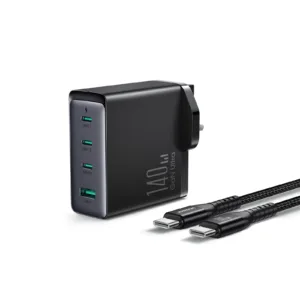 Joyroom 140W GaN Ultra Fast Charger JR-TCG05 (C to C 1.2m Cable Included) - 3 Pin