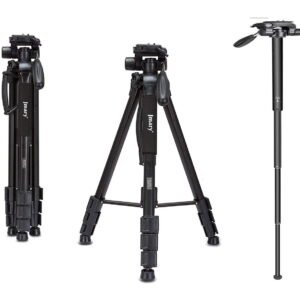 Jmary KP2599 Professional Camera Tripod and Monopod - Black Color
