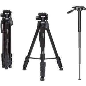 Jmary KP2599 Professional Camera Tripod and Monopod - Black Color