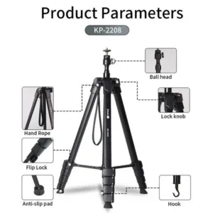 Jmary Tripod KP-2208 Professional Tripod With Mobile Holder