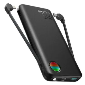 Joyroom JR-L014 22.5W 10000mAh Power Bank with Dual Cables - Black