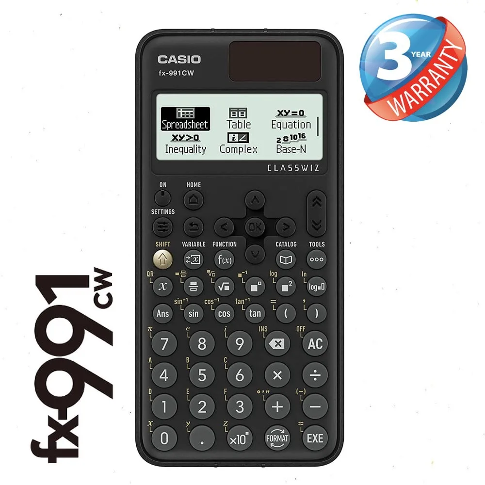 CASIO FX-991CW Scientific Calculator (3 Years Warranty) CASIO FX-991CW Scientific Calculator (3 Years Warranty)