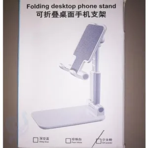 Folding Desktop Phone Stand - White Color